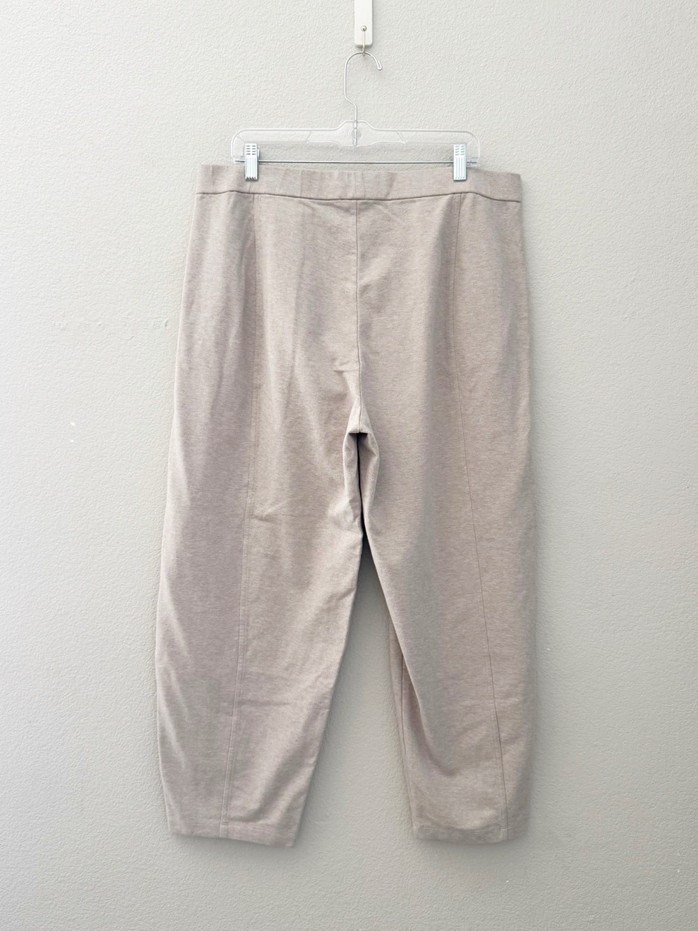 Eileen Fisher Organic Cotton Melange Crepe Lantern Pant XL Tan Minimal Lagenlook - Picture 6 of 12